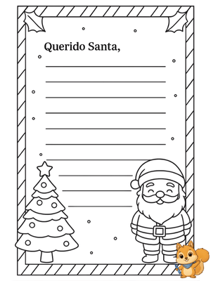 Dibujo para colorear: Carta Papa Noel