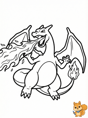 Dibujo para colorear: Dibujos de Charizard