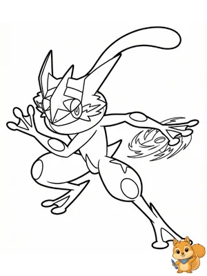 Dibujo para colorear: Greninja para colorear