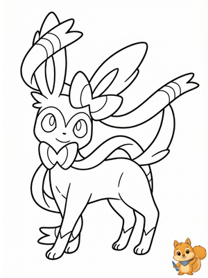 Dibujo para colorear: Sylveon para colorear