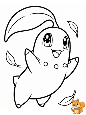 Dibujo para colorear: Chikorita para colorear