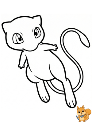 Dibujo para colorear: Mew para colorear