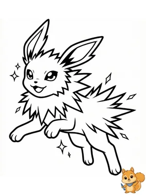 Dibujo para colorear: Jolteon para colorear