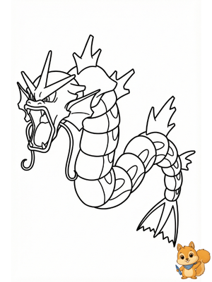 Dibujo para colorear: Gyarados para colorear