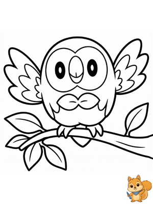 Dibujo para colorear: Rowlet para colorear