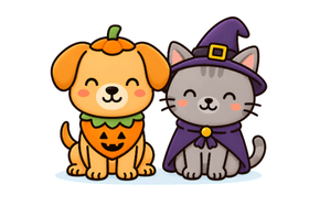 Animales de Halloween para colorear e imprimir