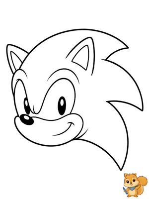 Dibujo para colorear: Cara Sonic dibujo