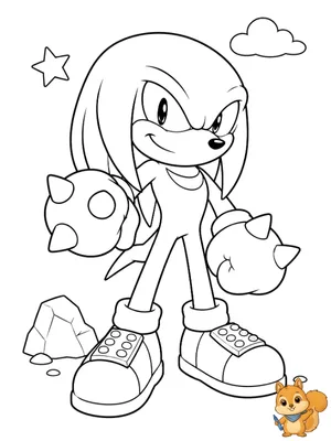 Dibujo para colorear: Knuckles para colorear