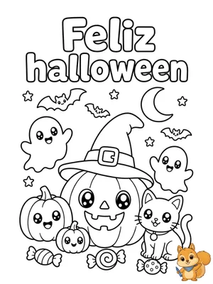 Dibujo para colorear: Feliz Halloween para colorear