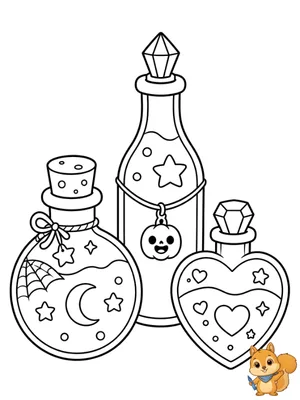 Dibujo para colorear: Pociones para colorear