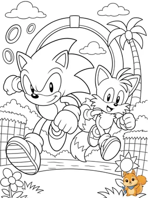 Dibujo para colorear: Dibujos de Sonic 2 para colorear
