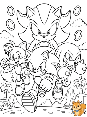 Dibujo para colorear: Dibujos de Sonic 3 para colorear