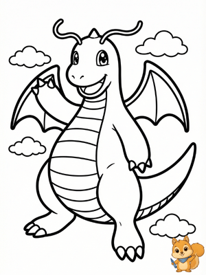 Dibujo para colorear: Dragonite para colorear