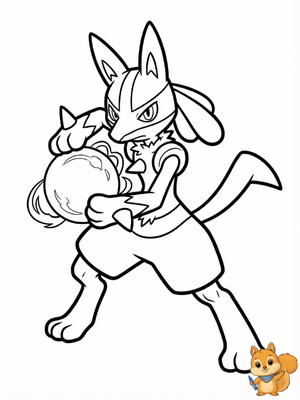Dibujo para colorear: Lucario dibujo