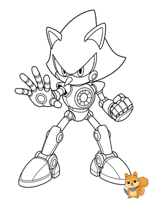 Dibujo para colorear: Metal Sonic dibujo