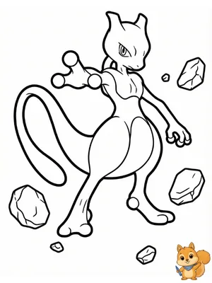 Dibujo para colorear: Mewtwo para colorear