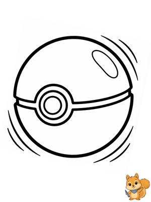 Dibujo para colorear: Pokebola para colorear