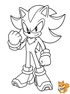 Dibujo para colorear: Shadow Sonic dibujo