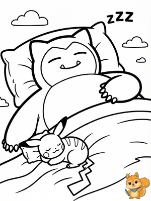 Dibujo para colorear: Snorlax dibujo