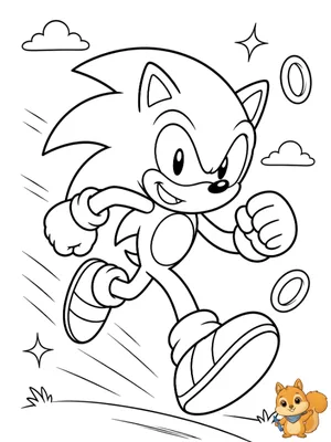 Dibujo para colorear: Sonic corriendo dibujo