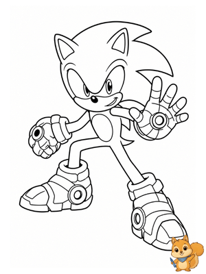 Dibujo para colorear: Dibujo de Sonic Prime para colorear