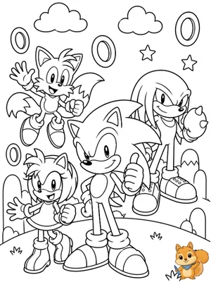Dibujo para colorear: Dibujos para colorear Sonic y sus amigos