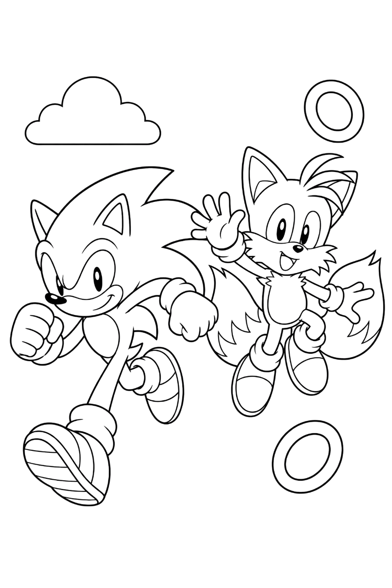 Sonic y Tails dibujos