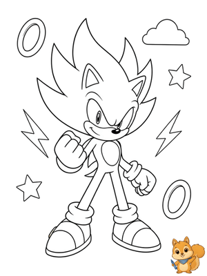 Dibujo para colorear: Super Sonic dibujo